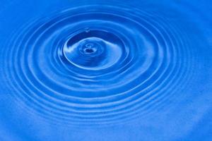 agua gotas otoño en el azul agua superficie foto