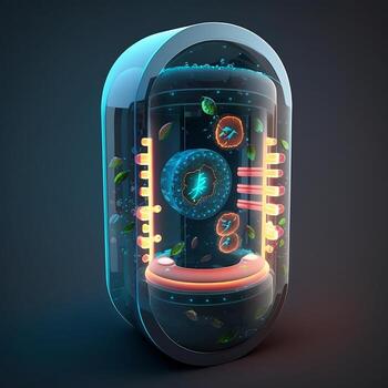 Medical innovation. regeneration capsule. photo