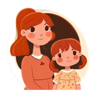 madre e figlia cartone animato png