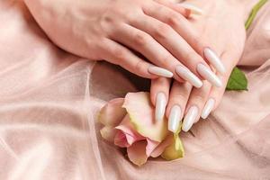 Stylish trendy female manicure. photo