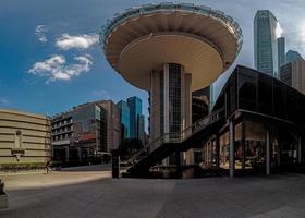 Panoramic view over the skyline of OUE Bayfront in Singapore photo