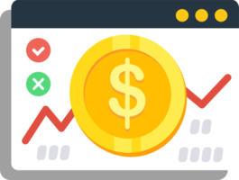 Design software windows with money. Web window screen mockup. png