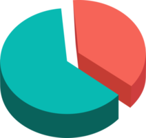 3d pie chart two pieces.Infographic isometric puzzle circular template.report, business analytics, data png