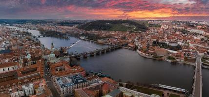 Scenic spring panoramic aerial view of the Old Town pier architecture photo