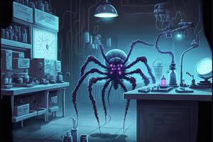 large spider sitting on top of a counter. . photo