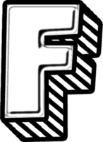 3d scarabocchio font lettera f png