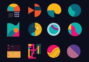 Design Elements, Minimalist, Bold, Engaging, Adaptable, Creative Vector Collection, Vibrant Colors, Abstract Style, Patches