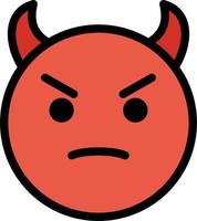 angry face with horns Illustration Vector