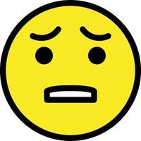 anguished face Illustration Vector
