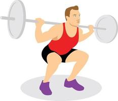 Vector Image Of A Man Lifting Weights