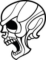 Vector Drawing Of A Human Skull