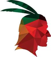 Vector Image Of Tribal Warrior Filled With Colorful Pattern