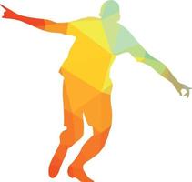 Vector Image Of A Soccer Player Celebrating A Goal