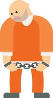 Vector Illustration Of A Prisoner With Handcuffed Hands