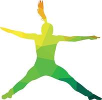 Vector Silhouette Of A Person Jumping