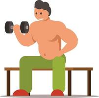 Vector Image Of A Bodybuilder Lifting Weights