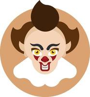 A Clown With An Evil Face vector