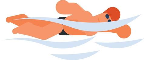 Vector Image Of A Person Swimming In The Water