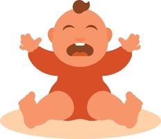 Vector Image Of A Toddler Crying