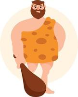 Caveman With A Bat, Cartoon Style vector