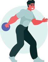 Vector Image Of A Man Playing Bowling