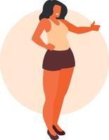 Vector Image Of A Woman Wearing Summer Clothing