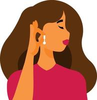 Woman With An Earring vector