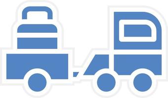 Baggage Truck Vector Icon Design