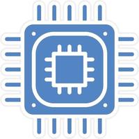 CPU Processor Vector Icon Design