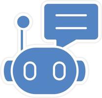Chat Bot Vector Icon Design