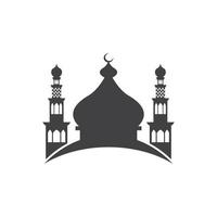 Islamic Mosque Logo Design Vector Template Illustration