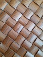 Wooden panel. Woven wood panel. Woody pattern photo
