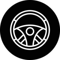 Steering Wheel Vector Icon Design