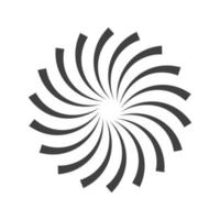Clásico retorcido curvo línea movimiento espiral circulo logo vector modelo