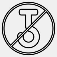 Icon do not use hand hoocks. Packaging symbol elements. Icons in line style. Good for prints, posters, logo, product packaging, sign, expedition, etc. vector