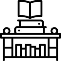 icono de línea para bibliografía vector