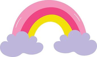 arco iris nubes ilustración vector