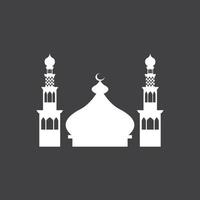 Islamic Mosque Logo Design Vector Template Illustration