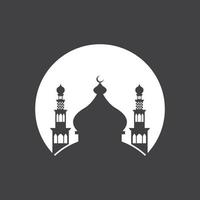 Islamic Mosque Logo Design Vector Template Illustration