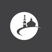 Islamic Mosque Logo Design Vector Template Illustration