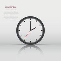 Clock timer icon in flat style. Time sign illustration pictogram. Watch business concept. vector