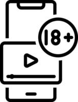 line icon for explicit vector