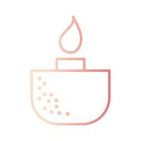 aromatic candle light gradient outline icon vector illustration