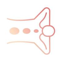 body skin treatment spa gradient outline icon vector illustration