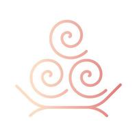 spiral calmness gradient outline icon vector illustration