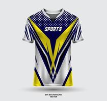 Sports jersey and t shirt design vector. Soccer jersey mockup for racing, gaming jersey, football. Uniform front view vector