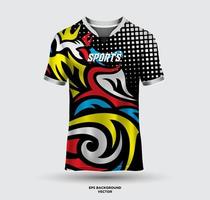 Soccer jersey mockup design vector. Sports jersey and t-shirt design vector for racing, gaming jersey, football. Uniform front view