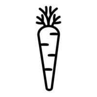 Carrot icon. Icon of carrot in outline or line style. Icon for any web and app project. vector