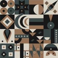 Abstract geometric pattern design in retro style. Vector illustration.