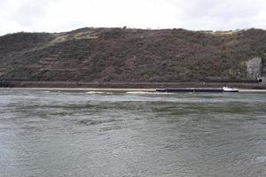 Reef in the Rhine with a passing Ship photo